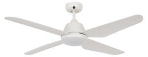 Stropní ventilátor Aria LED, bílý, tichý, 122 cm – Beacon Beacon Lighting, Aria, Bílá, Obývací pokoj, Plast, Moderní