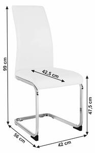 Jídelní židle Valentina (bílá). 1016404