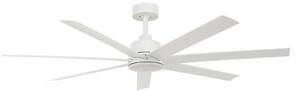 Stropní ventilátor Atlanta s osvětlením, bílý, 142 cm, tichý – Beacon Beacon Lighting, Atlanta, stmívatelné, Bílá, Obývací pokoj, Plast, Moderní