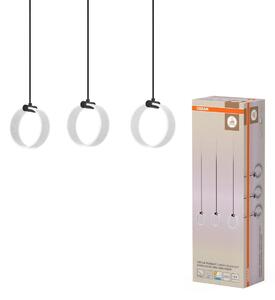 Decor kulaté 3x LED závěsné svítidlo LN 20W Click CCT černé 660 mm