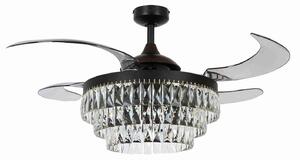 Stropní ventilátor Fanaway Veil s osvětlením, černý, tichý, model Beacon Beacon Lighting, Fanaway Veil, Černá, Obývací pokoj, Plast