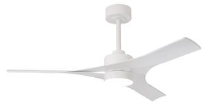 Thajský stropní ventilátor s LED osvětlením, bílý, tichý DC motor, CCT – Mantra Mantra Iluminación, Thai, stmívatelné, Bílá, Obývací pokoj, Plast, Moderní