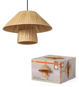 Dekorativní Bamboo Paper Hut Závěsné svítidlo 280 mm, E27, Brown