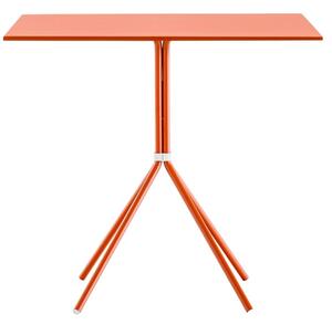 Pedrali Oranžový kovový stůl Nolita 5454 70 x 70 cm