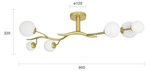 Brilagi - LED Přisazený lustr MISTEL 6xG9/3W/230V zlatá/bílá