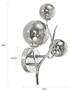 Brilagi - LED Nástěnné svítidlo MISTEL 3xG9/3W/230V černý chrom/kouřová