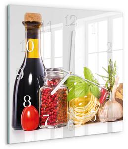 Skleněné hodiny Těstoviny zskb-30x30-00089457