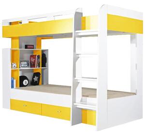 Mobi - dvoupatrová postel MO19 - žlutá