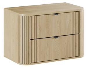 Comad Závěsná skříňka pod umyvadlo Ovalia s deskou 80 cm dub Cremona