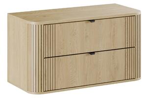 Comad Závěsná skříňka pod umyvadlo Ovalia s deskou 100 cm dub Cremona
