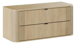 Comad Závěsná skříňka pod umyvadlo Ovalia s deskou 120 cm dub Cremona