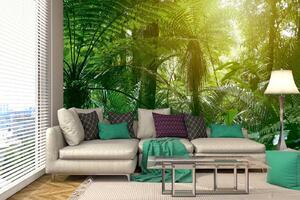 DIMEX | Vliesová fototapeta Tropická džungle II. MS-5-1581 | 375 x 250 cm| zelená