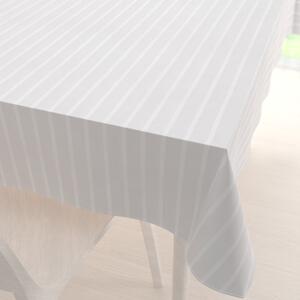 Biante Damaškový obdélníkový ubrus DM-002 Bílý - proužky 6 a 24 mm 50x100 cm