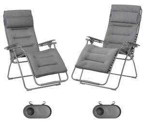 Zvýhodněná sada 2026: 2x Relaxační křeslo FUTURA BeComfort šedá Silver (vel. standard a XL)