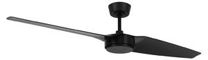 Stropní ventilátor Condor, černý, DC, tichý, Ø 137 cm – Beacon Beacon Lighting, Condor, Černá, Obývací pokoj, Plast, Moderní