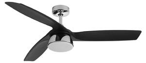 Stropní ventilátor Bronx LED DC, tichý, 132 cm, CCT – Beacon Beacon Lighting, Bronx, stmívatelné, Černá, Obývací pokoj, Plast, Moderní