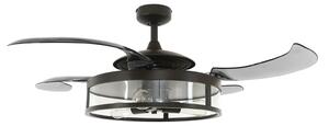 Stropní ventilátor Fanaway Classic s osvětlením, černý, tichý, Beacon Beacon Lighting, Fanaway Classic, Šedá, Obývací pokoj, Plast, Moderní
