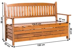 Zahradní lavice 150 cm Amelli (hnědá). 1016527