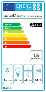 Digestoř s čističkou CATA RENOVA PURE AIR VNV 90 X GBK