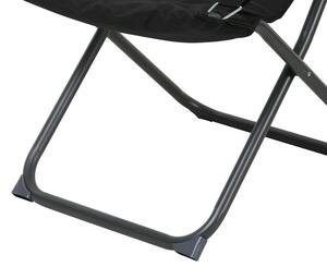 Skládací zahradní židle Bibione, černá