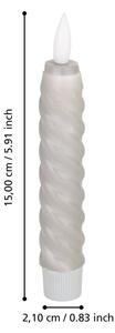 Eglo 422229 - SADA 2x LED Svíčka ANDRAFIABE LED/1xAAA 15 cm šedá