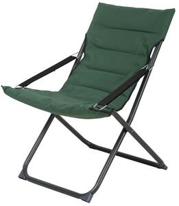 Skládací zahradní židle Bibione, tmavě zelená