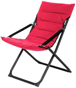 Skládací zahradní židle Bibione, červená