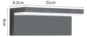 Brilagi - LED Venkovní nástěnné svítidlo TESSI LED/10W/230V antracit IP54