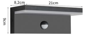 Brilagi-LED Venkovní nástěnné svítidlo se senzorem TESSI LED/10W/230V černá IP54