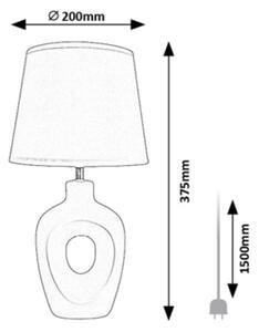 Rabalux 74079 - Stolní lampa MADELOR 1xE14/25W/230V béžová