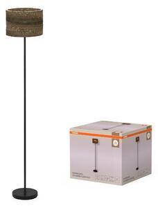 Hnědá dekorativní stojací lampa E27 Cylinder