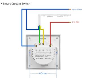 Immax NEO 07540L - Chytrý vypínač pro ovládání žaluzií a rolet 230V Wi-Fi Tuya