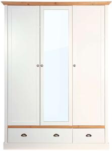 Steens bílá šatní skříň se zrcadlem Sandringham 107