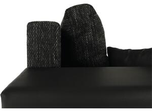 Rohová sedací souprava ve tvaru U Esa (černá + černý melír). Vlastní profesionální přeprava až k Vám domů 1016591