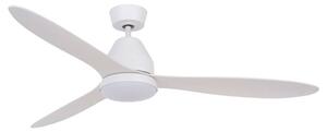 Stropní ventilátor Whitehaven s osvětlením, bílý, tichý – Beacon Beacon Lighting, Whitehaven, stmívatelné, Bílá, Obývací pokoj, Plast, Moderní