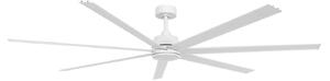 Stropní ventilátor Atlanta s osvětlením, bílý, DC, tichý – Beacon Beacon Lighting, Atlanta, stmívatelné, Bílá, Obývací pokoj, Hliník, Moderní