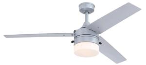 7316540 Ventilátor se světlem, stříbrný/černý, IP44 – Westinghouse Westinghouse, 7316540, Metalická, Obývací pokoj, Plast, Moderní