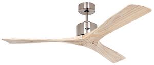 Stropní ventilátor Macau, chrom/dřevo, dálkové ovládání – CasaFan CasaFan, Macau, Dřevo, Obývací pokoj, Dřevo, Moderní