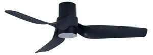 Stropní ventilátor Nautica se světlem, černý, tichý – Beacon Beacon Lighting, Nautica, stmívatelné, Černá, Obývací pokoj, Plast, Moderní