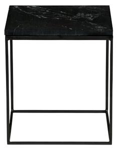 Hoorns Set dvou černých mramorových odkládacích stolků Gianni 40/36 cm