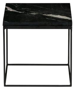 Hoorns Set dvou černých mramorových odkládacích stolků Gianni 40/36 cm