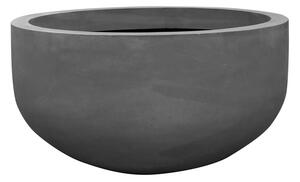Pottery Pots Venkovní květináč kulatý City bowl M, Grey (barva šedá), kolekce Natural, kompozit Fiberstone, průměr 110 cm x v 60 cm, objem cca 463 l