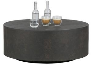 Hoorns Tmavě hnědý kulatý konferenční stolek James 80 cm