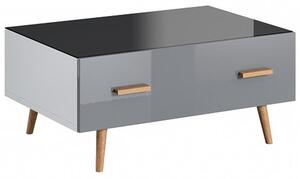 Brillo - konferenční stolek ST - bílá/šedá/artisan