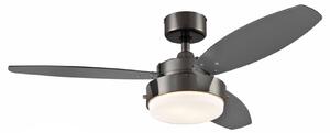 Stropní ventilátor Alloy s osvětlením, černý, tichý, Westinghouse Westinghouse, ALLOY, Černá, Obývací pokoj, Kov, Moderní