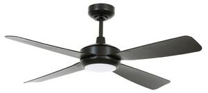 Stropní ventilátor Slipstream s osvětlením, černý, tichý – Beacon Beacon Lighting, Slipstream, stmívatelné, Černá, Obývací pokoj, Plast, Moderní