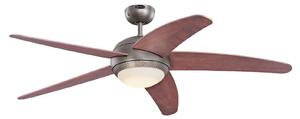 Stropní ventilátor Bendan s LED osvětlením, dřevěný, tichý – Westinghouse Westinghouse, Bendan, stmívatelné, Hnědá / Rezavá, Obývací pokoj, Dřevo, Moderní