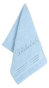 BELLATEX Froté ručník kolekce Linie s výšivkou Dědeček světle modrá 50x100 cm