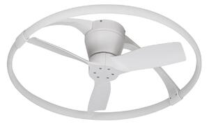 Stropní ventilátor Nepal Mini LED, ovládání přes aplikaci, bílý – Mantra Mantra Iluminación, Nepal Mini, stmívatelné, Bílá, Obývací pokoj, Kov, Moderní