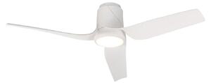Stropní ventilátor Ushuaia s LED osvětlením, bílý, tichý provoz na stejnosměrný Mantra Iluminación, Ushuaia, stmívatelné, Bílá, Obývací pokoj, Plast, Moderní